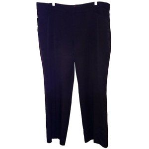 TORRID 14 Black Rayon Blend Straight Leg Unlined Pants w/ Pockets 28" inseam